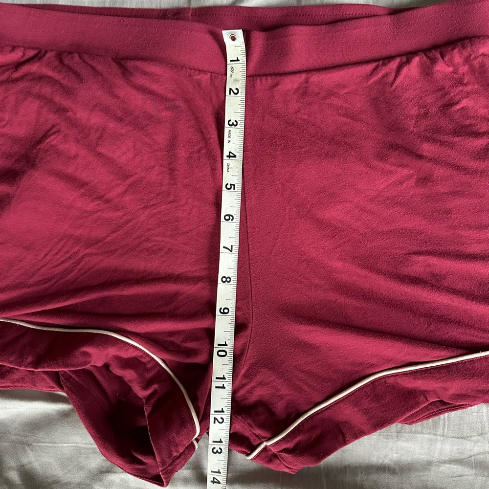 Kindred Bravely Clea Bamboo maternity pajama set size XL in deep berry - Picture 3 of 11